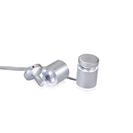 2 - WHITE LED Standoffs 1" x 1" Silver Satin Aluminum Finish 100-499